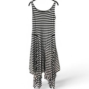 Marimekko Convertible Striped Handkerchief Midi Dress